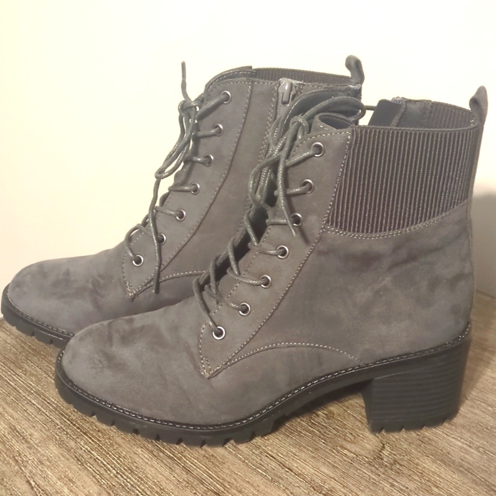 Halyn Block Heel Lace-Up Ankle Bootie